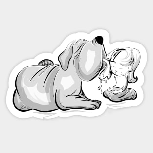 Puppy kisses Sticker